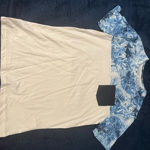 Primary small t shirt, light blue/navy blue/white